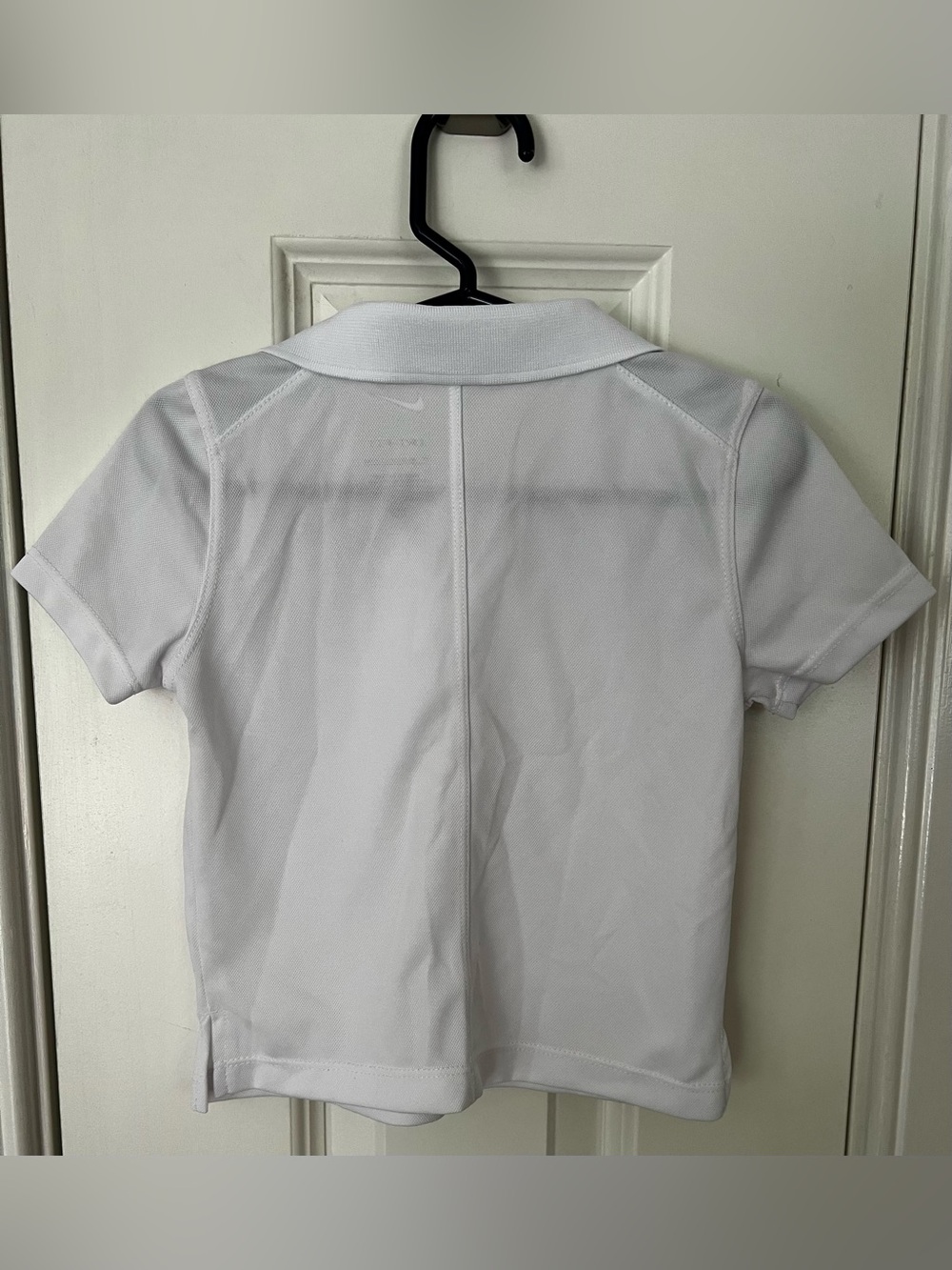 Nike White Dri-FIT Polo with Black Swoosh - Kids - Picture 4 of 7